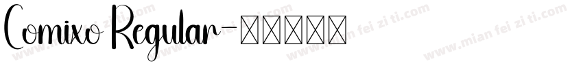 Comixo Regular字体转换